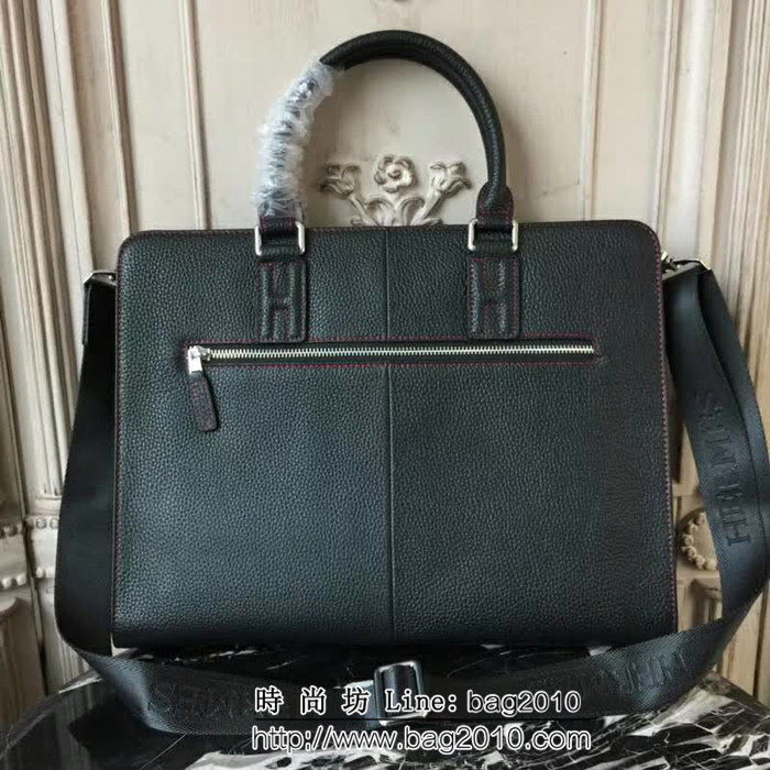 HERMES愛馬仕 最新款 原版牛皮 經典時尚 男士公事包 可手提斜挎 8813-1 JD1222